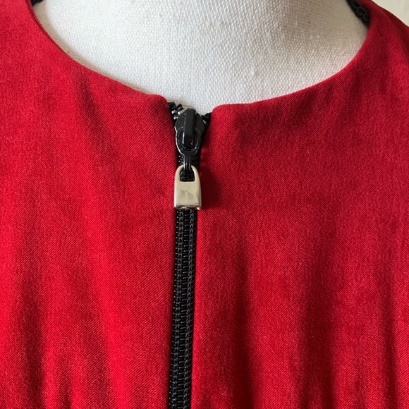 Red and black blazer jacket- suede! Size 8 - Picture 6 of 7